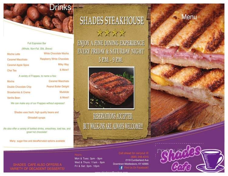 Shades Steakhouse - Middlesboro, KY