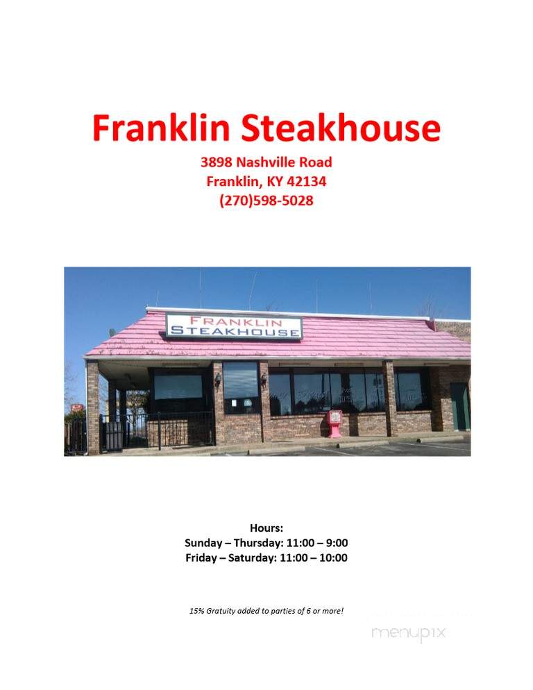 Franklin's Steakhouse - Franklin, KY