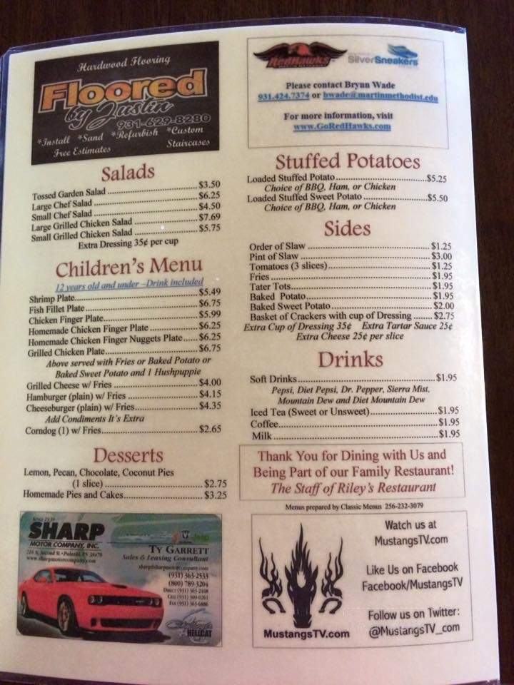 Riley's Restaurant - Loretto, TN