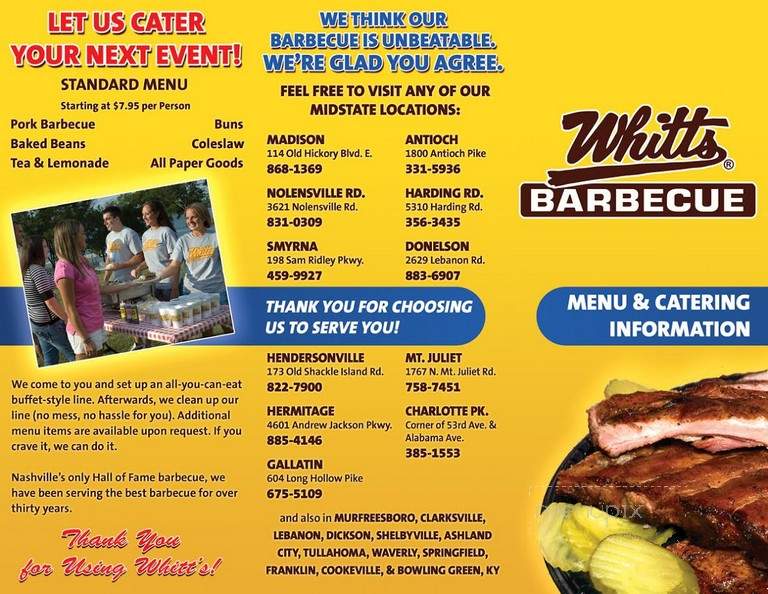 Whitt's Barbecue - Ardmore, TN