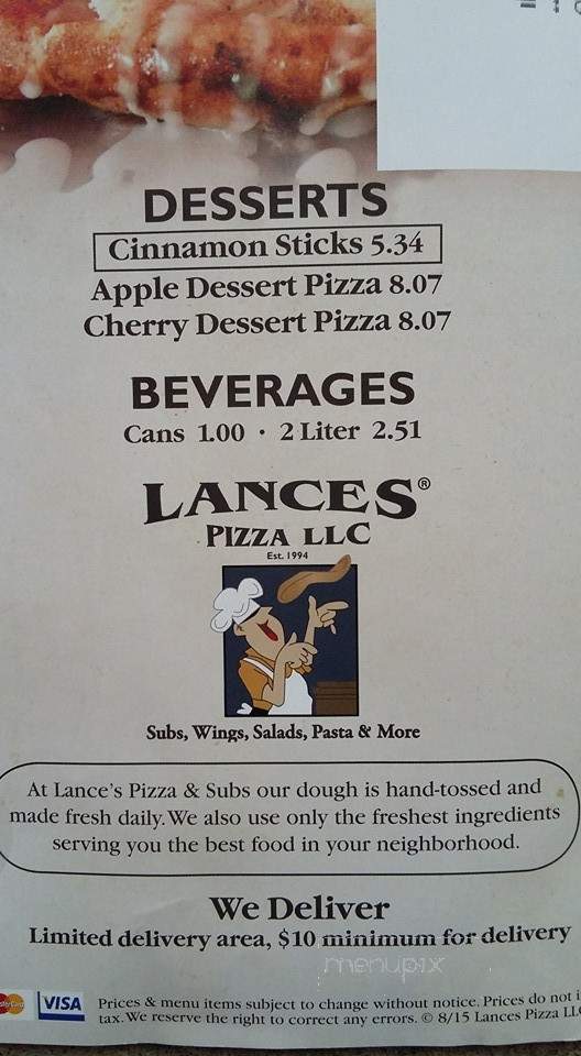 LANCES PIZZA - Tennessee Ridge, TN