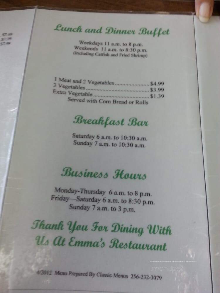 Emma's Family Restaurant - Manchester, TN