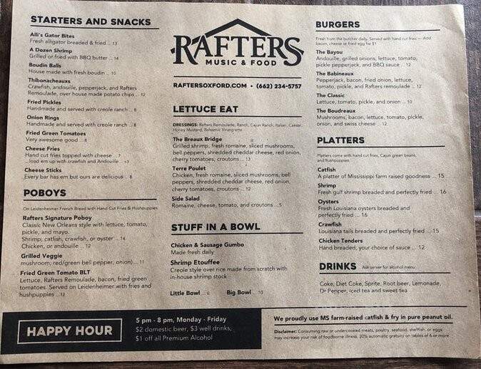 Rafters Bar And Grill - Oxford, MS