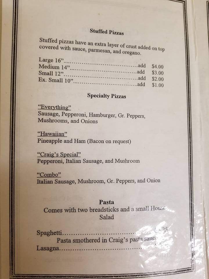 Craig's Pizza House - Camden, TN