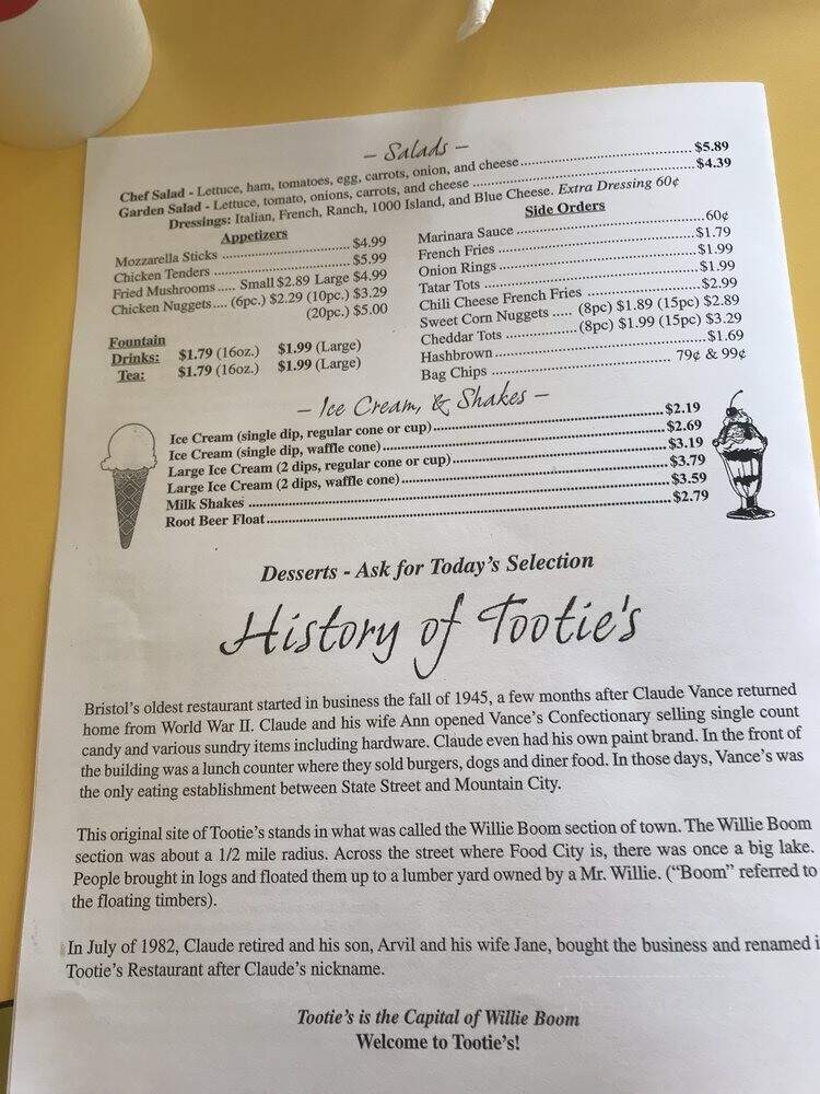 Tootie's Restaurant - Bristol, TN