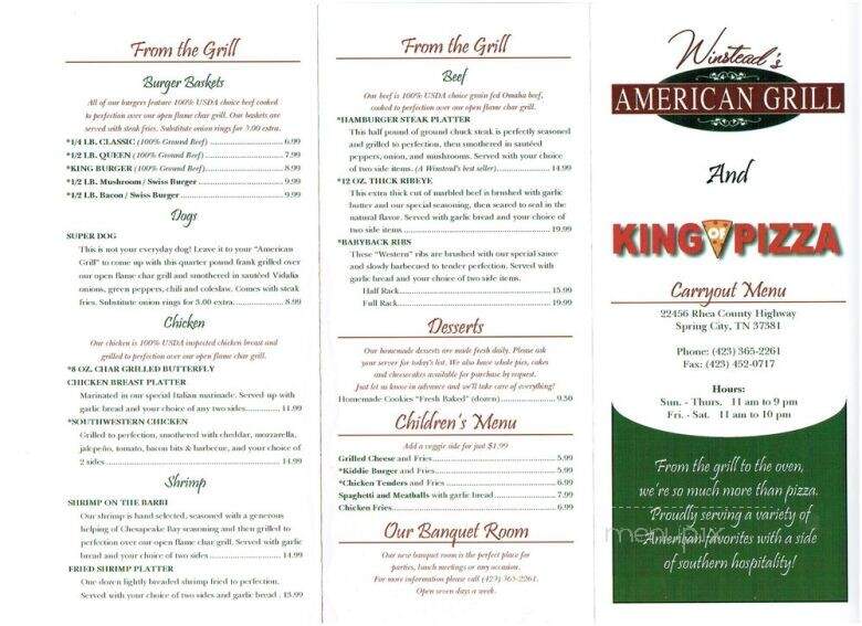 Winstead's American Grill - Spring City, TN