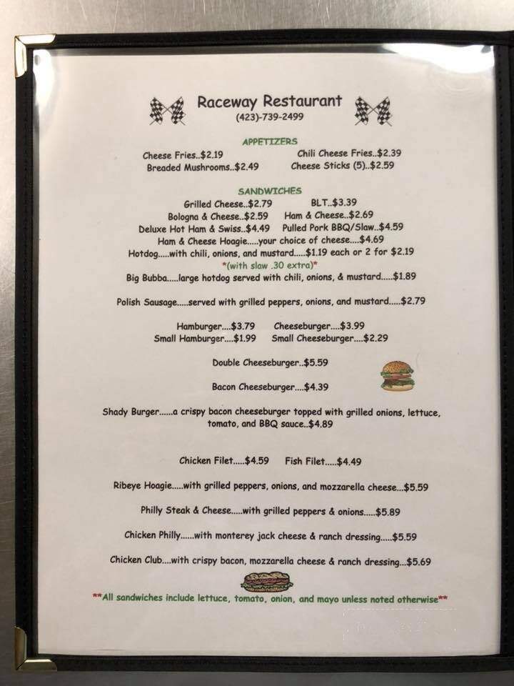 Raceway Restaurant - Shady Valley, TN