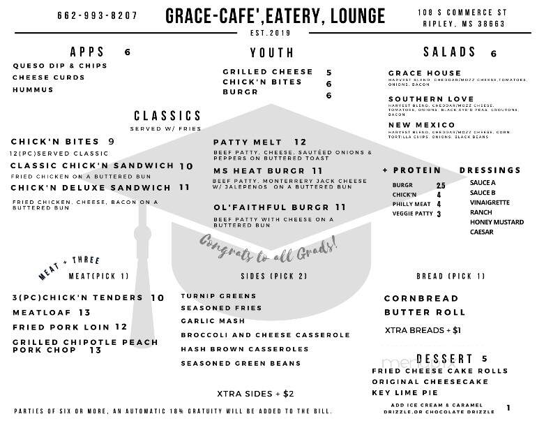 Grace-Cafe, Eatery & Lounge - Ripley, MS