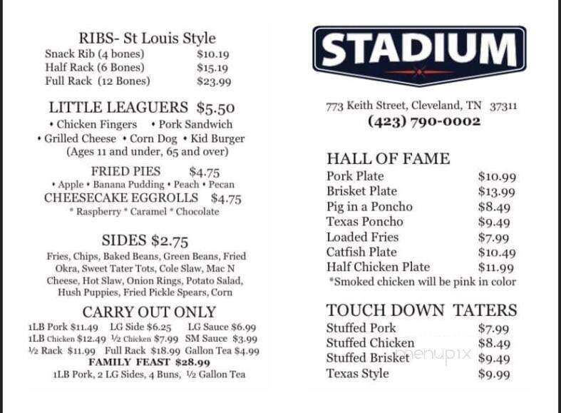 Stadium BBQ - Cleveland, TN