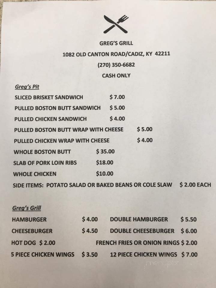 Greg's Grill - Cadiz, KY