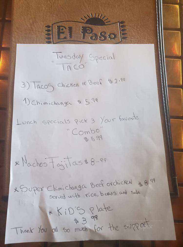 El Paso Mexican Restaurant - Sevierville, TN