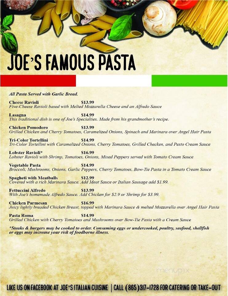 Joe's Italian Cuisine - Maryville, TN