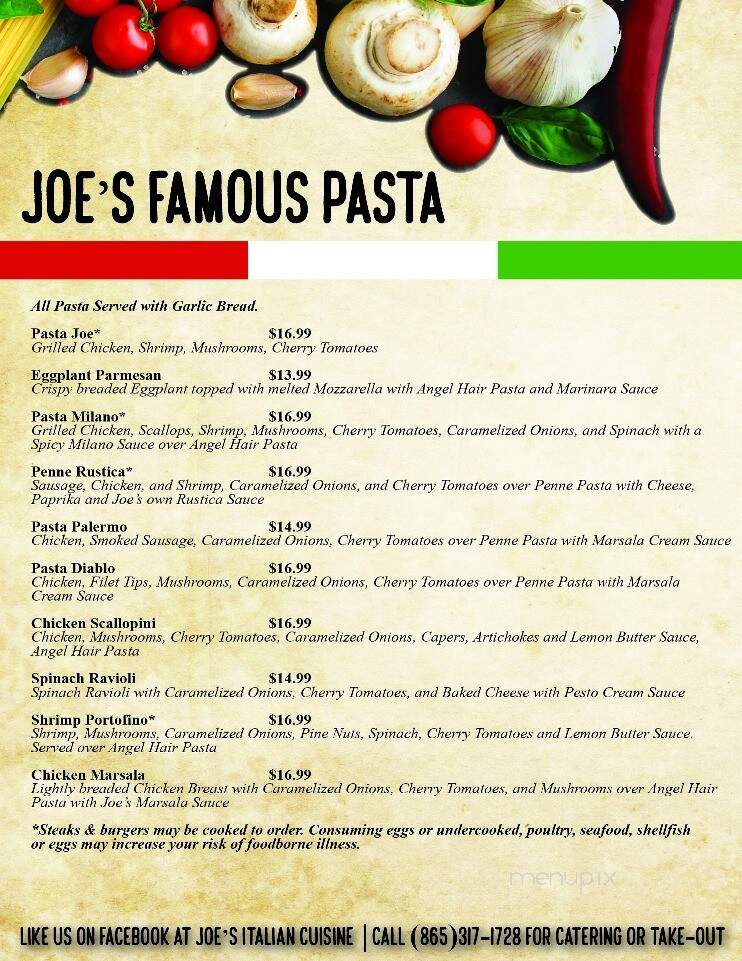 Joe's Italian Cuisine - Maryville, TN