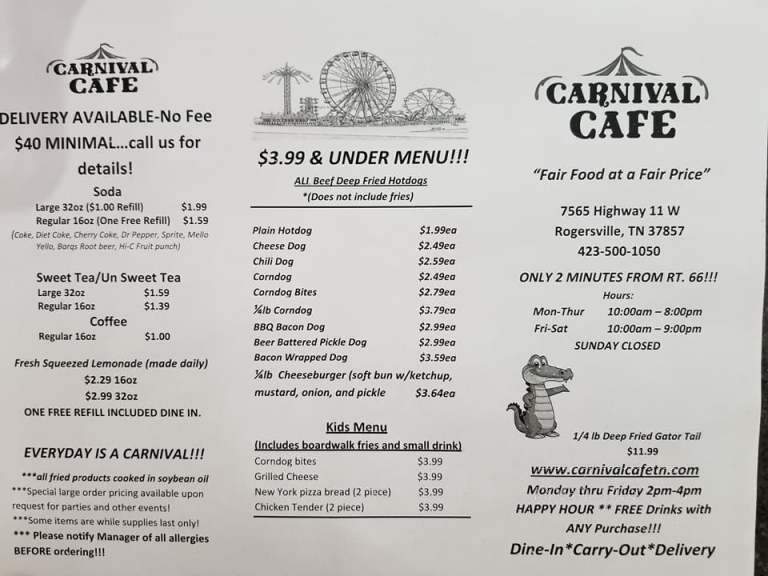 Carnival Cafe - Rogersville, TN