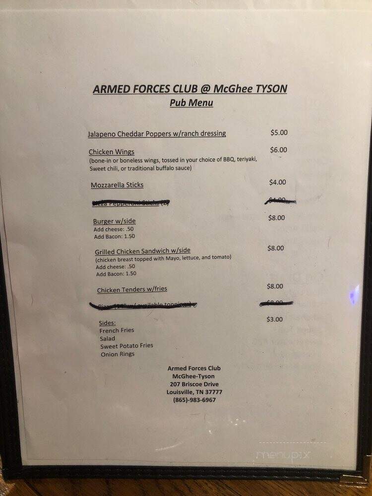 Mcghee Tyson Armed Forces Club - Louisville, TN