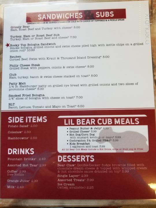 lil Black Bear Cafe - Pigeon Forge, TN