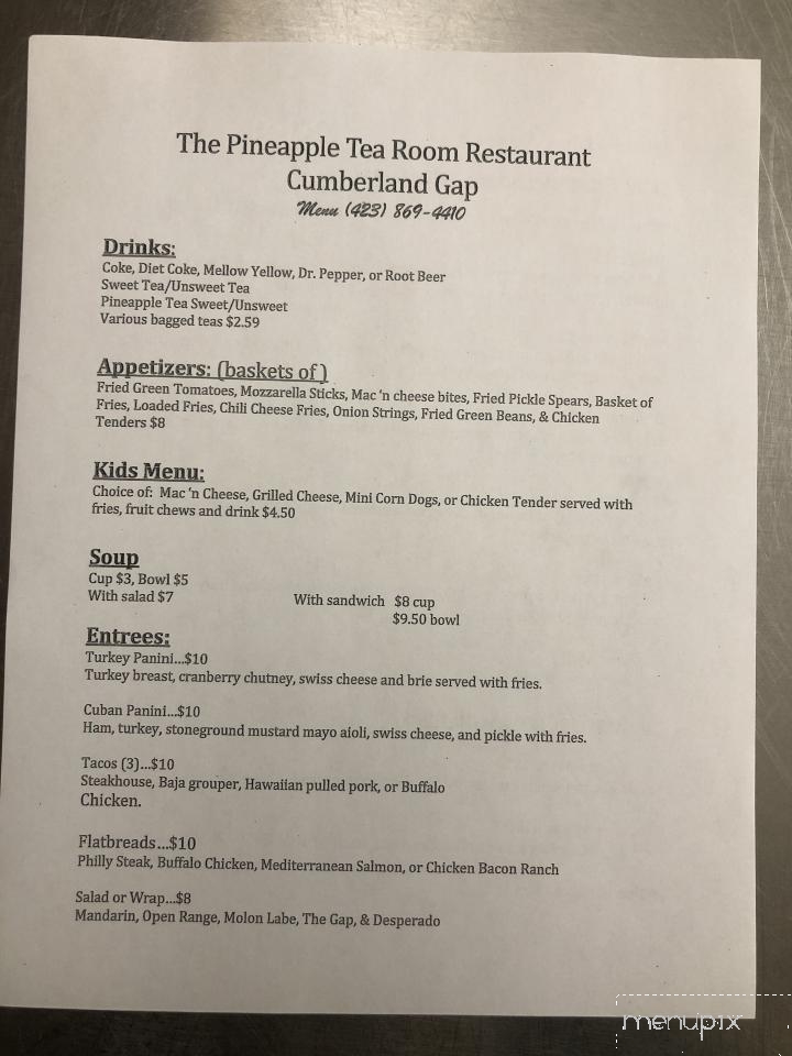 The Pineapple Tea Room - Cumberland Gap, TN