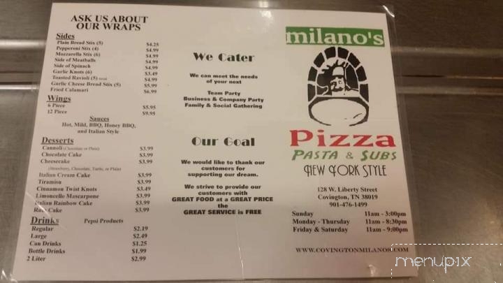 Milano's Pizza - Covington, TN