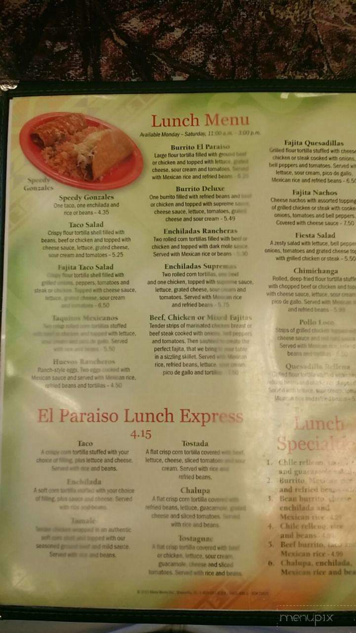 El Paraiso Restaurant - Rogersville, TN